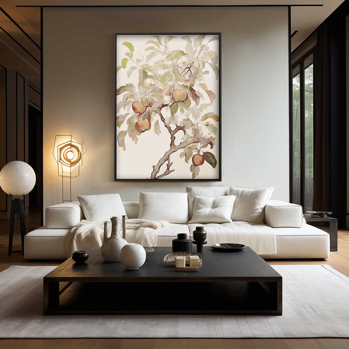 Tak met Rijpe Appels Kunstwerk-canvas-dibond-plexiglas-wanddecoratie-WallArtistic