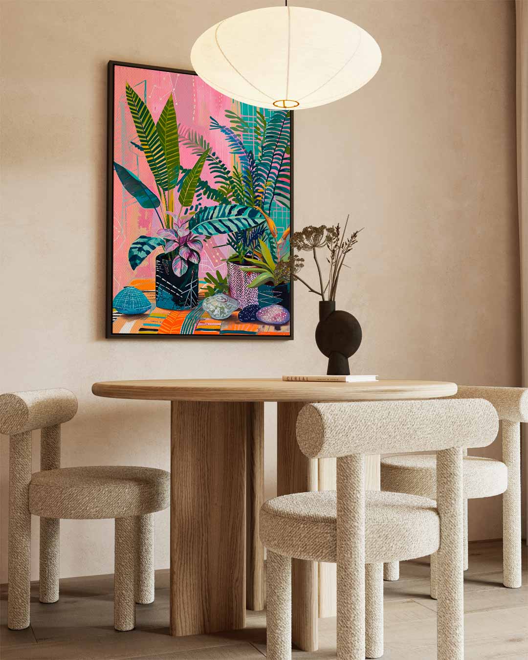 Tropische Planten in Kleurexplosie Kunstwerk-canvas-dibond-plexiglas-wanddecoratie-WallArtistic