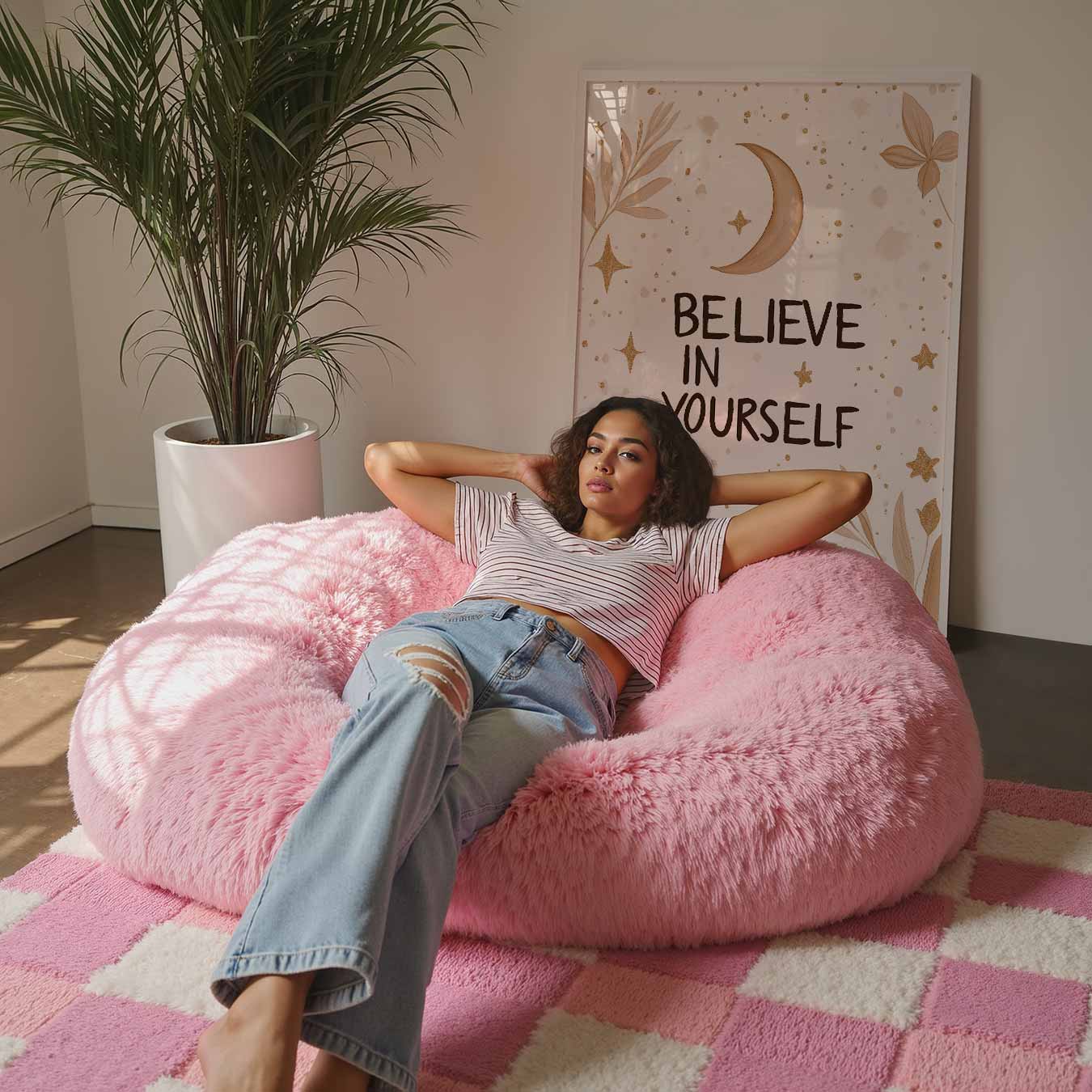 Motiverende Maan en Sterren Poster-WallArtistic