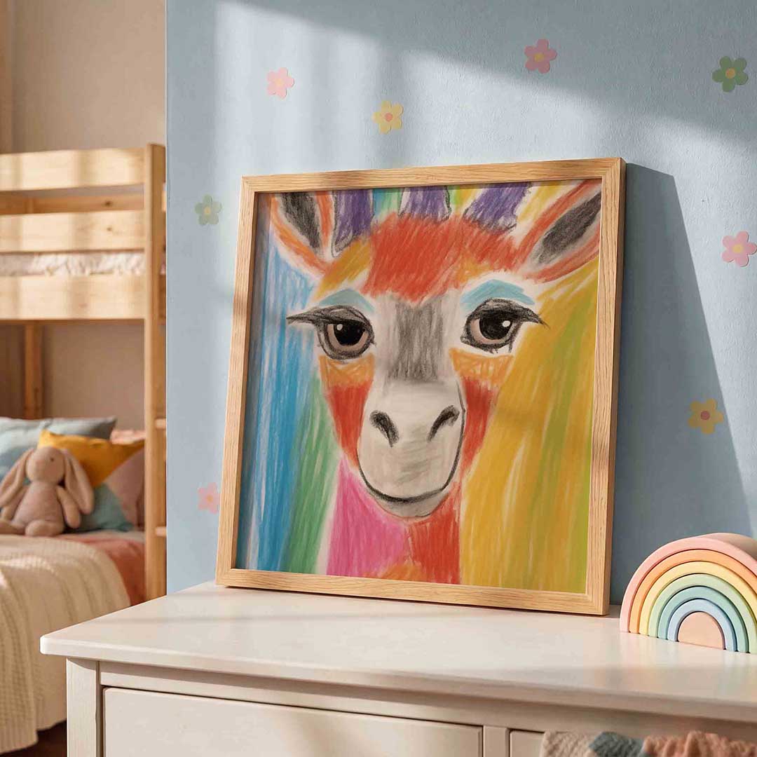 Kleurrijke dierenkop Poster