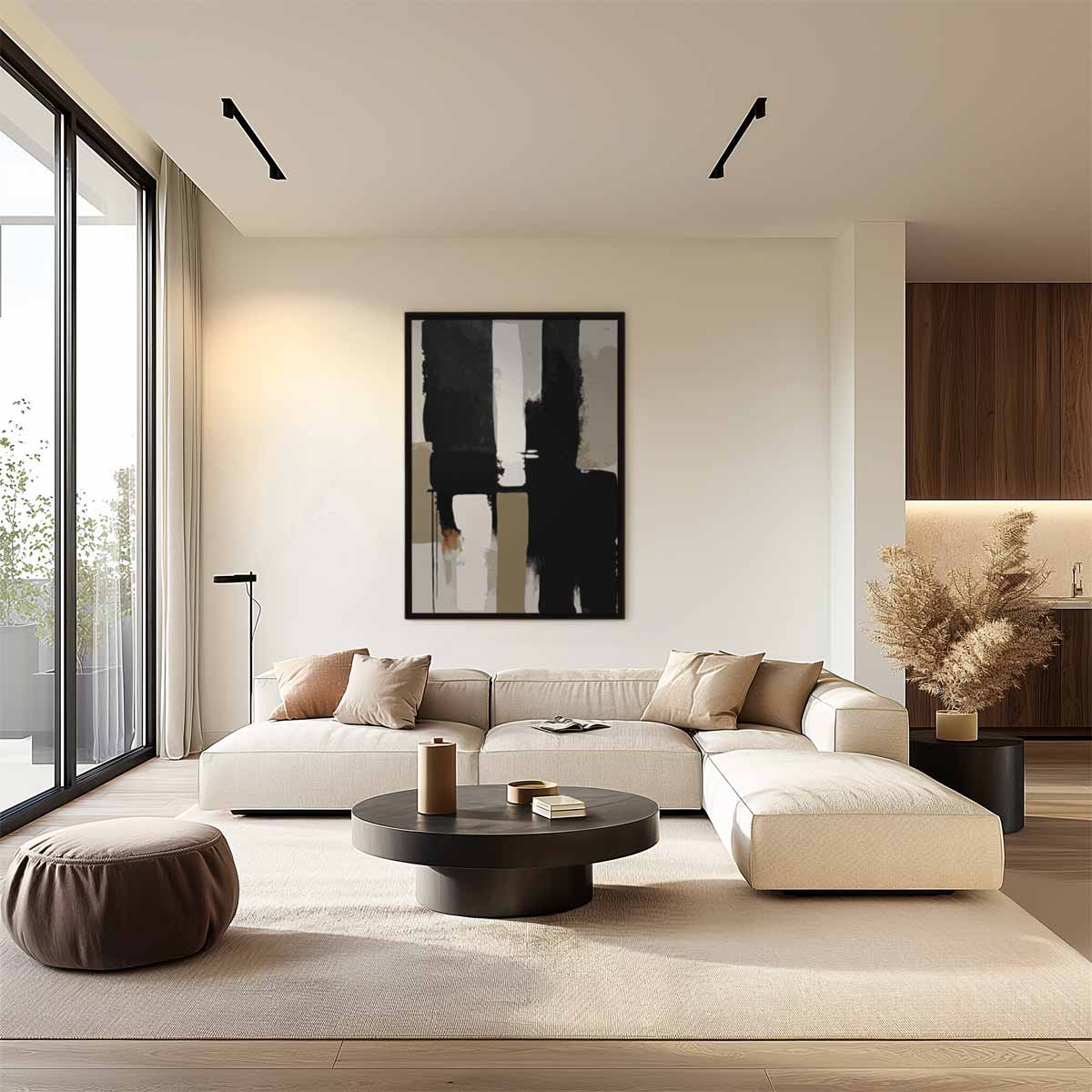 Abstract Contrast Kunstwerk-canvas-dibond-plexiglas-wanddecoratie-WallArtistic