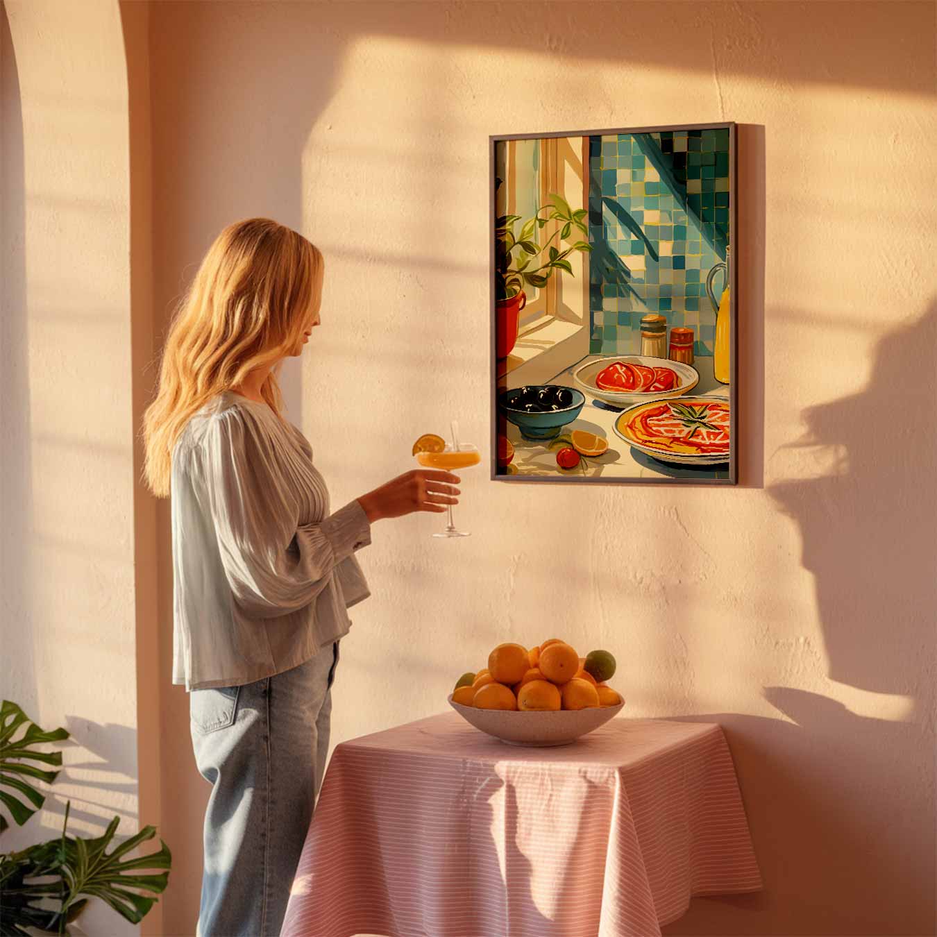 Mediterrane Keuken Charme Poster-WallArtistic