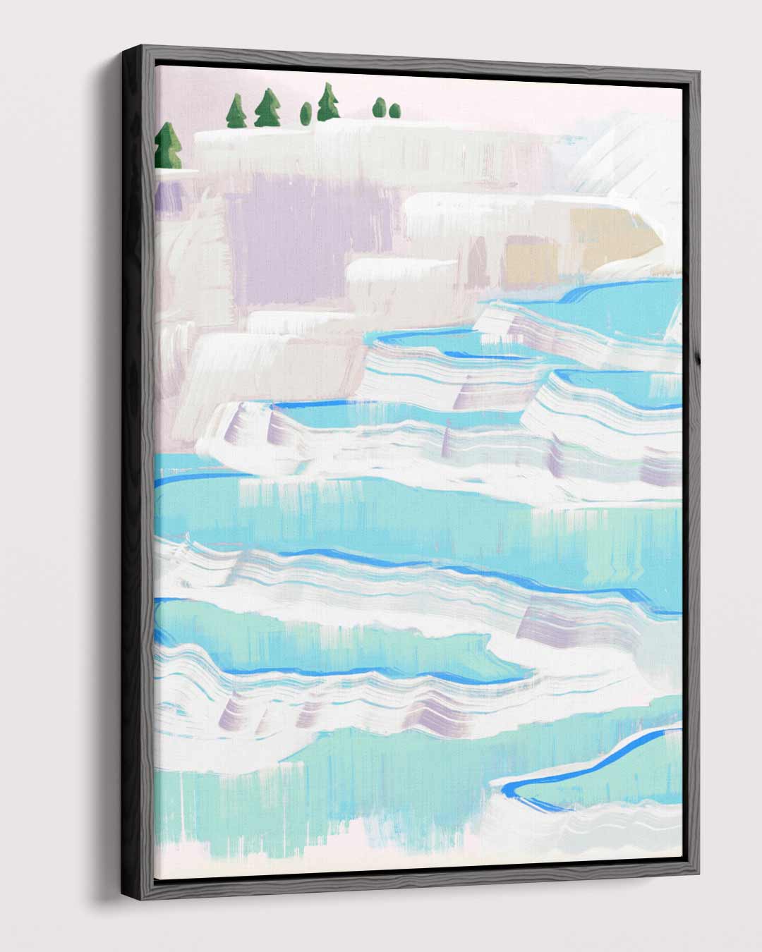 Dromerige Landschapsterrassen Kunstwerk-canvas-dibond-plexiglas-wanddecoratie-WallArtistic