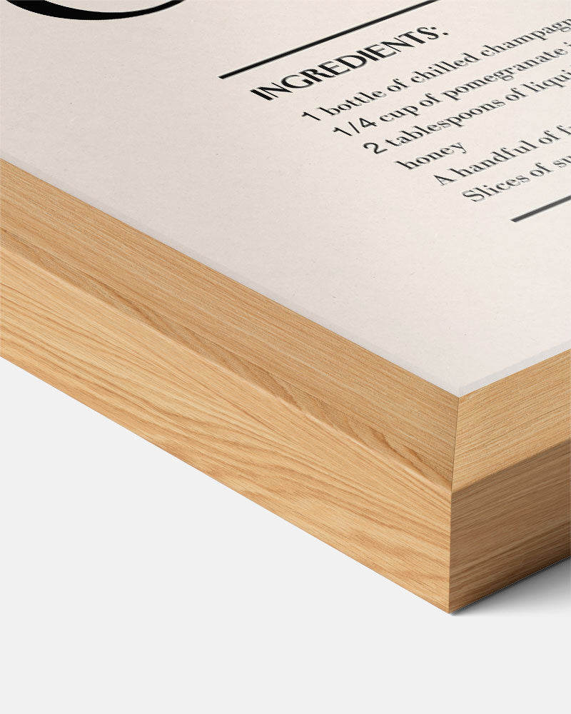 Winter Champagne Receptposter-WallArtistic