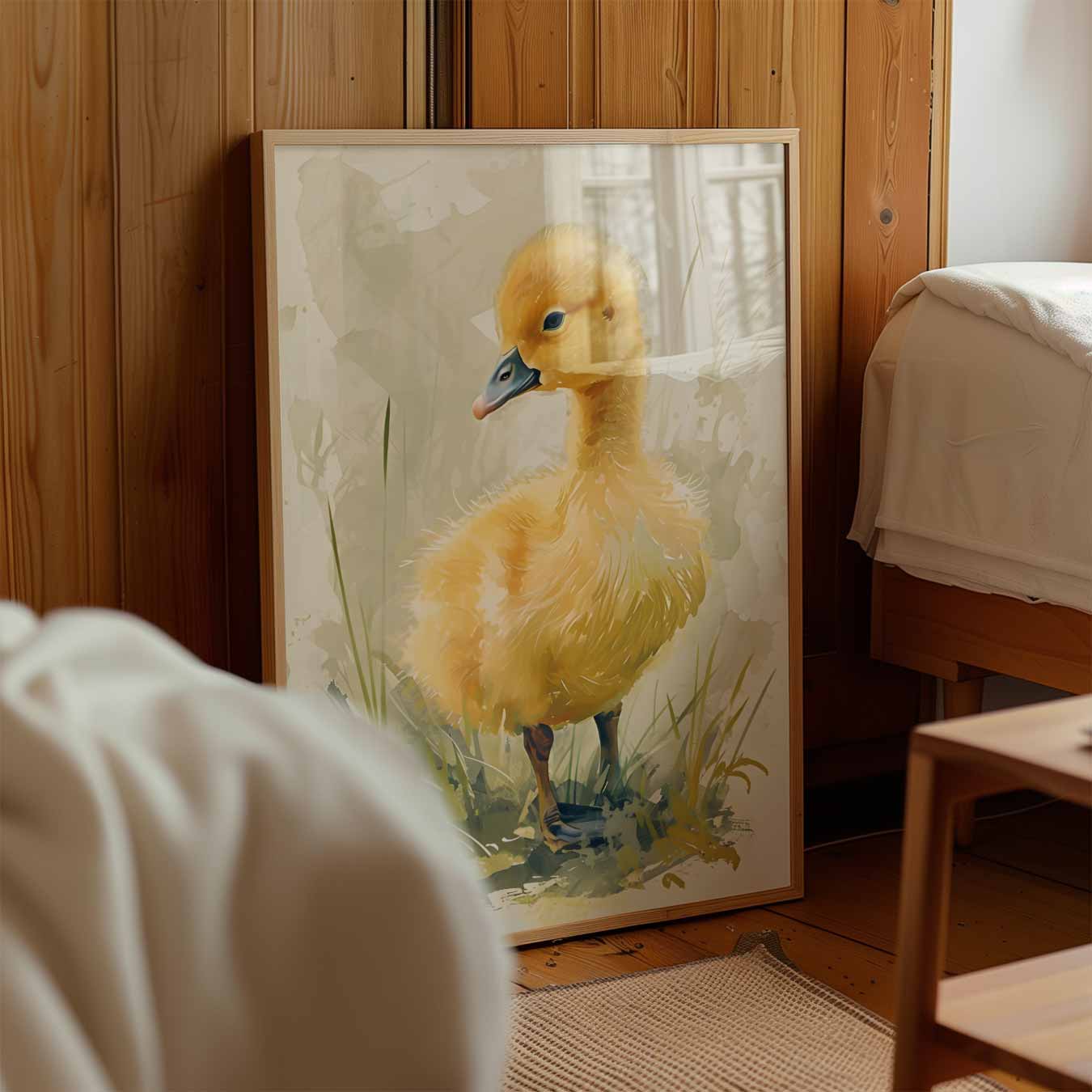 Schattige Eendekuiken Illustratie Poster-WallArtistic