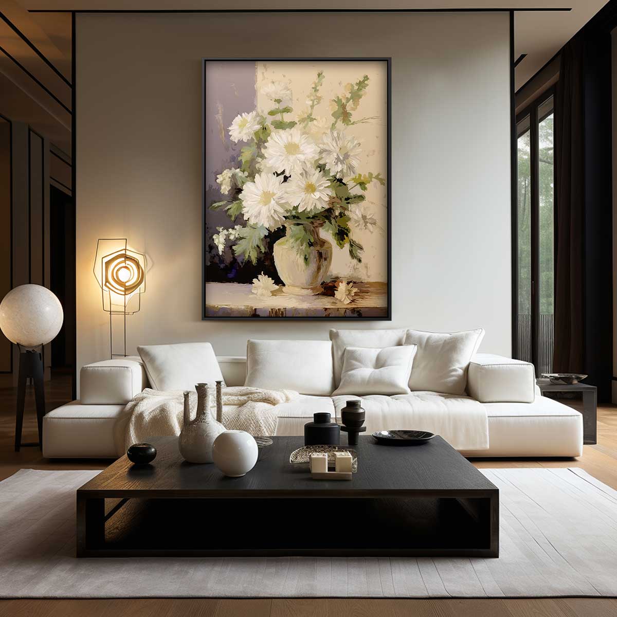 Bloemenpracht in Vaas Kunstwerk-canvas-dibond-plexiglas-wanddecoratie-WallArtistic