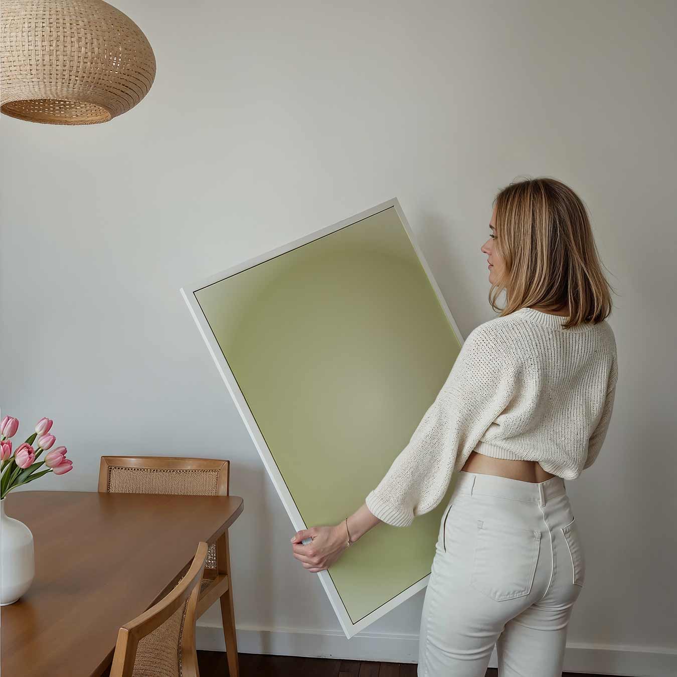 Rustgevende Groen Ombre Poster-WallArtistic