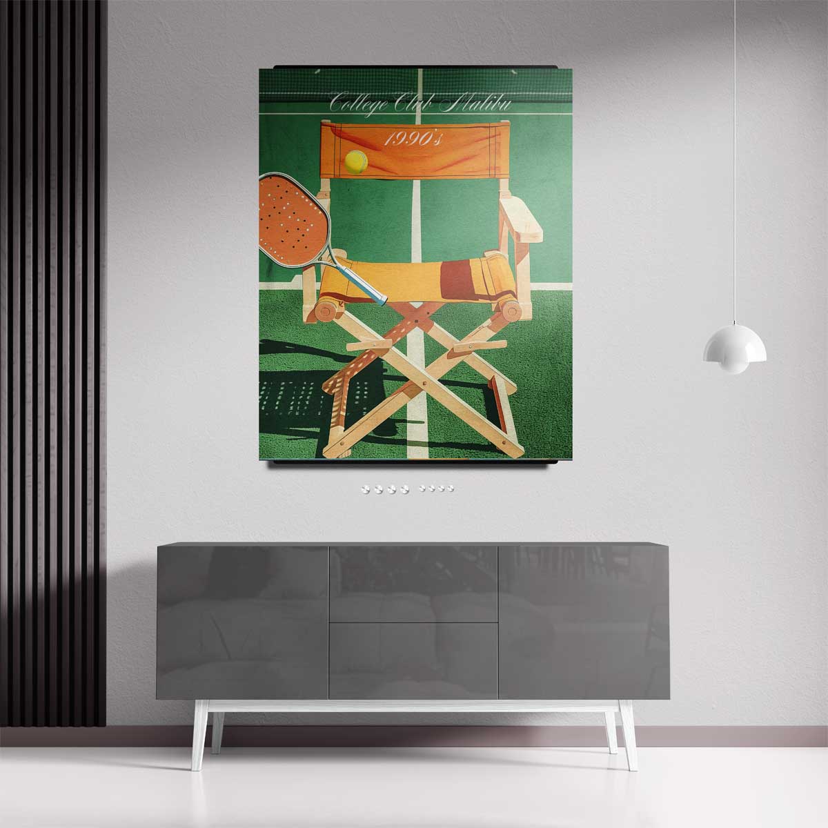 Vintage Tennis Vibes Kunstwerk-canvas-dibond-plexiglas-wanddecoratie-WallArtistic