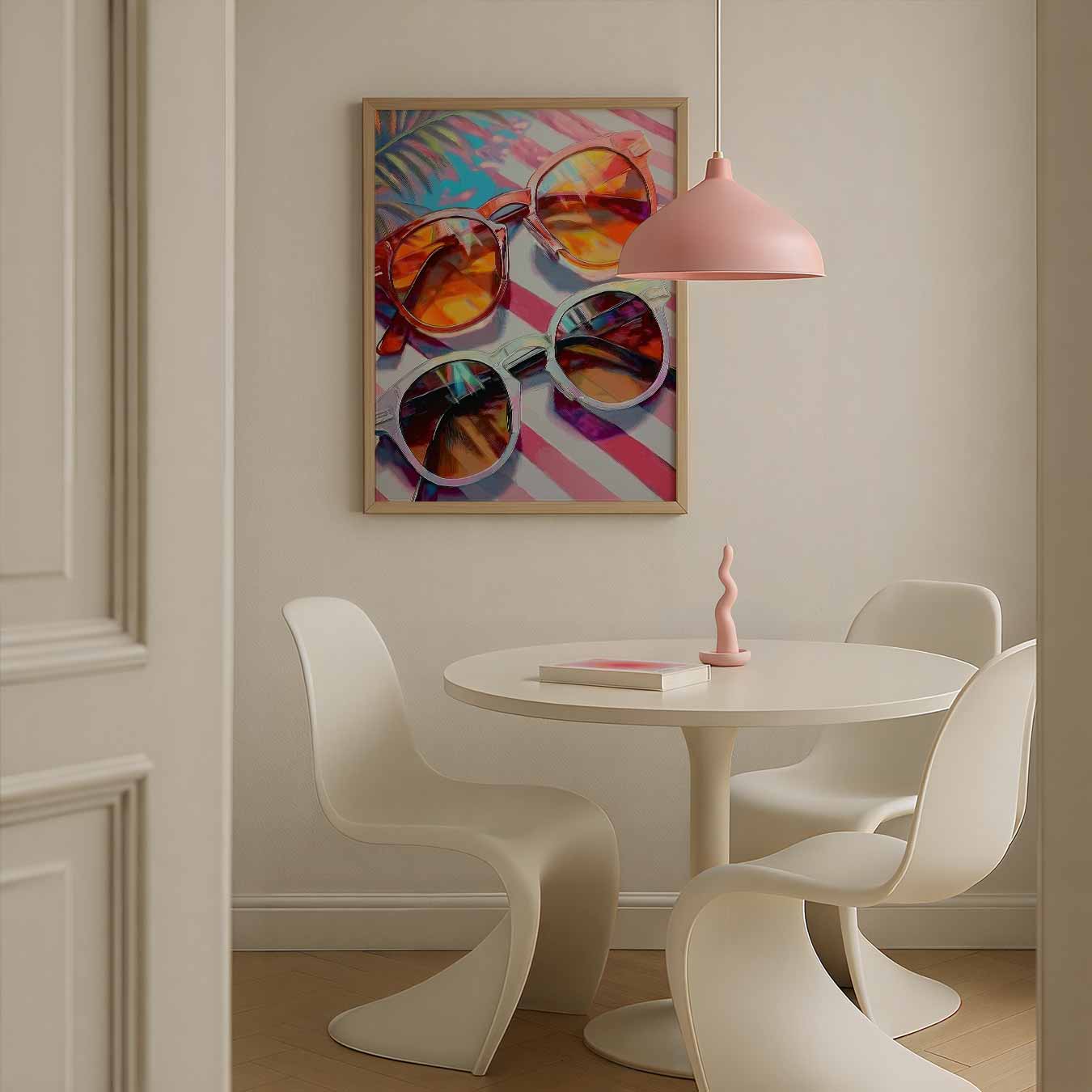 Zomers Beroemde Zonnebrillen Poster-WallArtistic