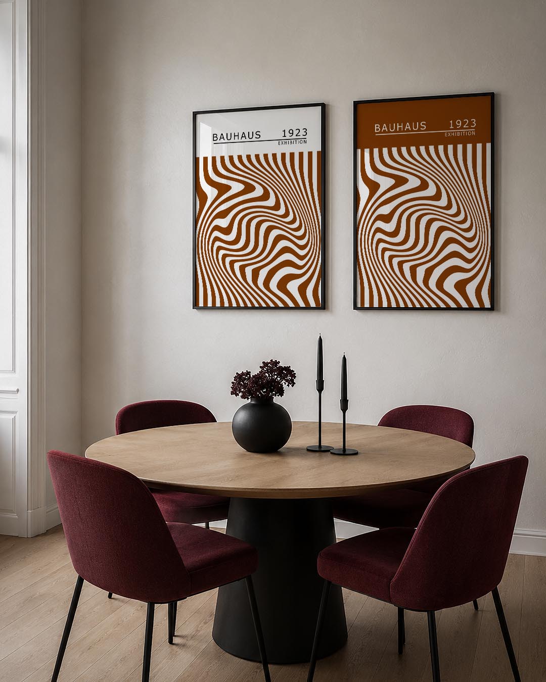 Golvend lijnenspel Posterset