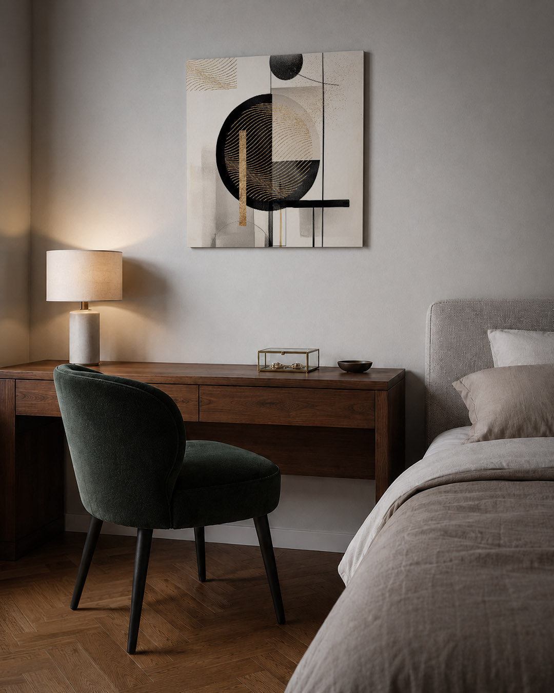 Geometrische lijnen compositie Kunstwerk
