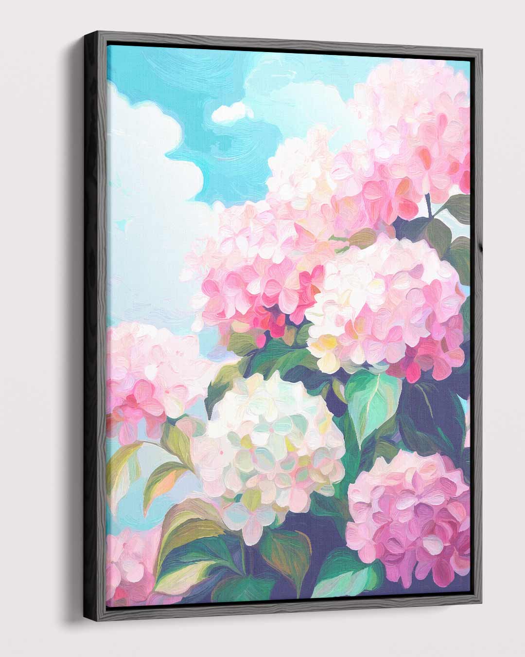 Bloeiende Hortensia's Kunstwerk-canvas-dibond-plexiglas-wanddecoratie-WallArtistic