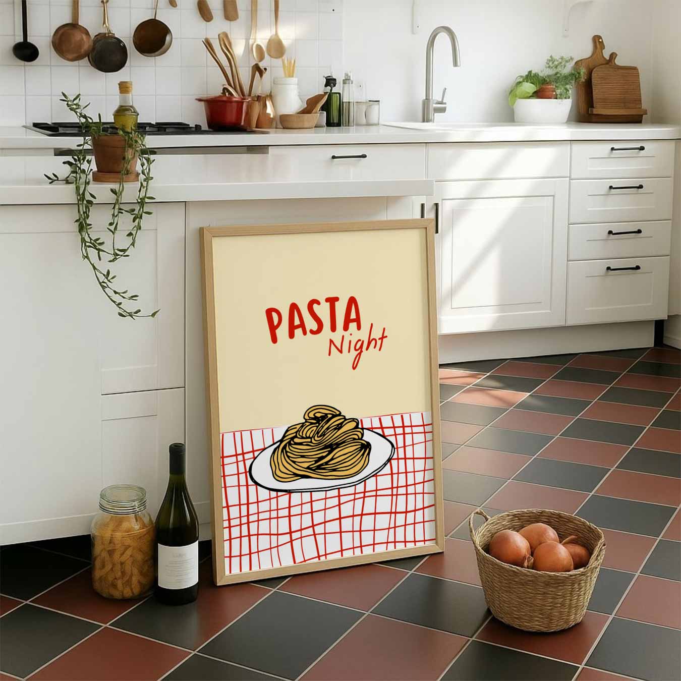Pasta Night Poster-WallArtistic
