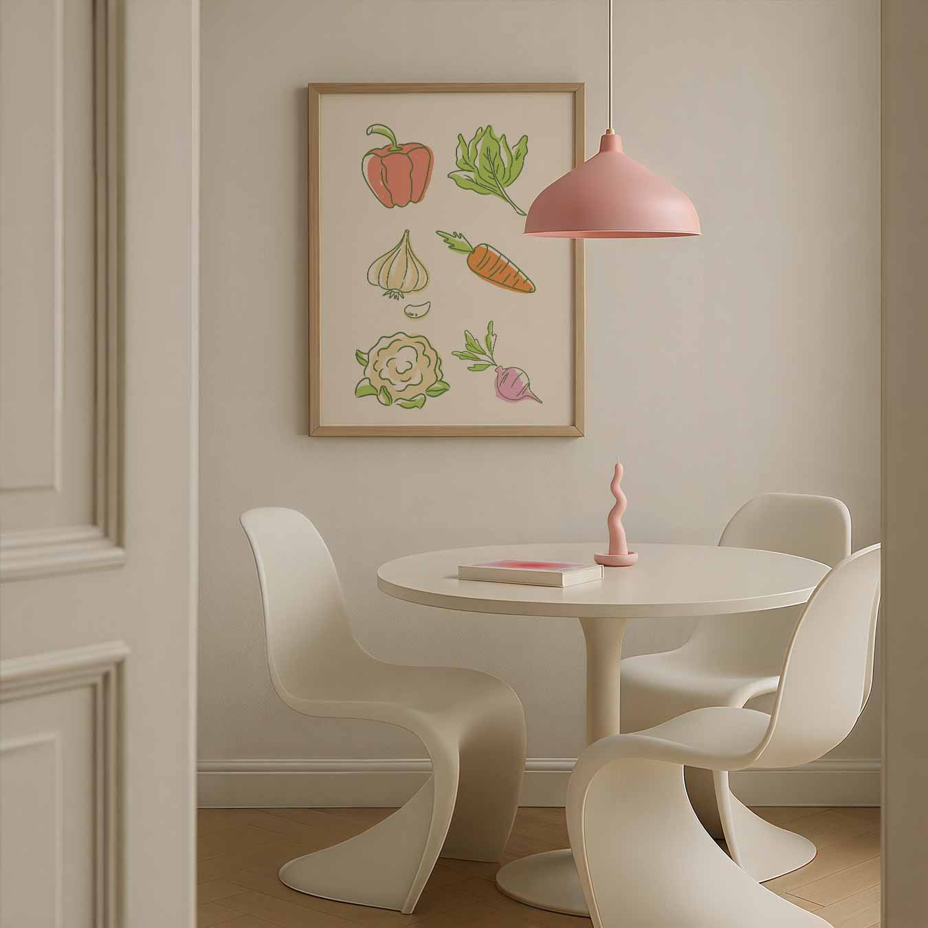 Vrolijke Groente Illustratie Poster-WallArtistic