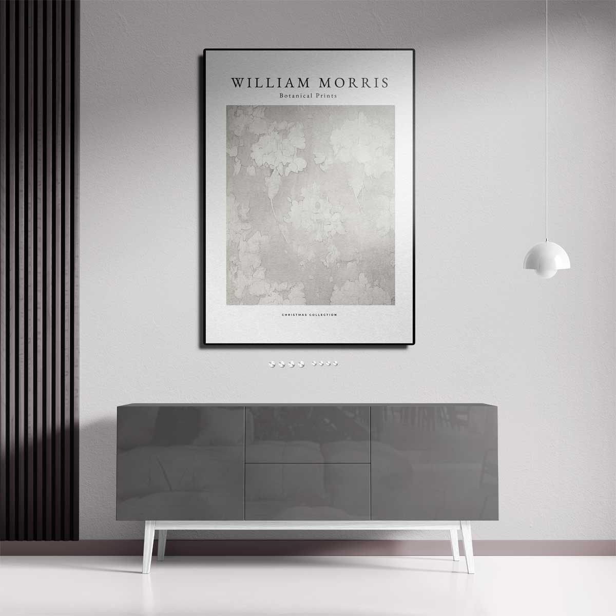 Botanische Kunstprint Grijs Kunstwerk-canvas-dibond-plexiglas-wanddecoratie-WallArtistic