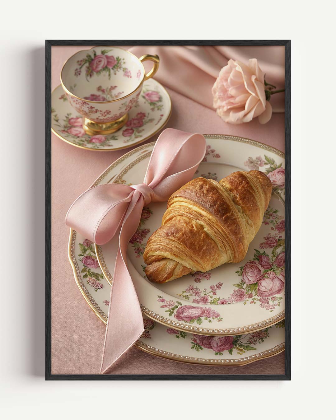 Ontbijt met Croissant Poster-WallArtistic