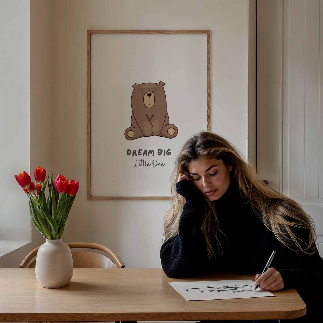Droom Grote Beer Kinderkamer Poster