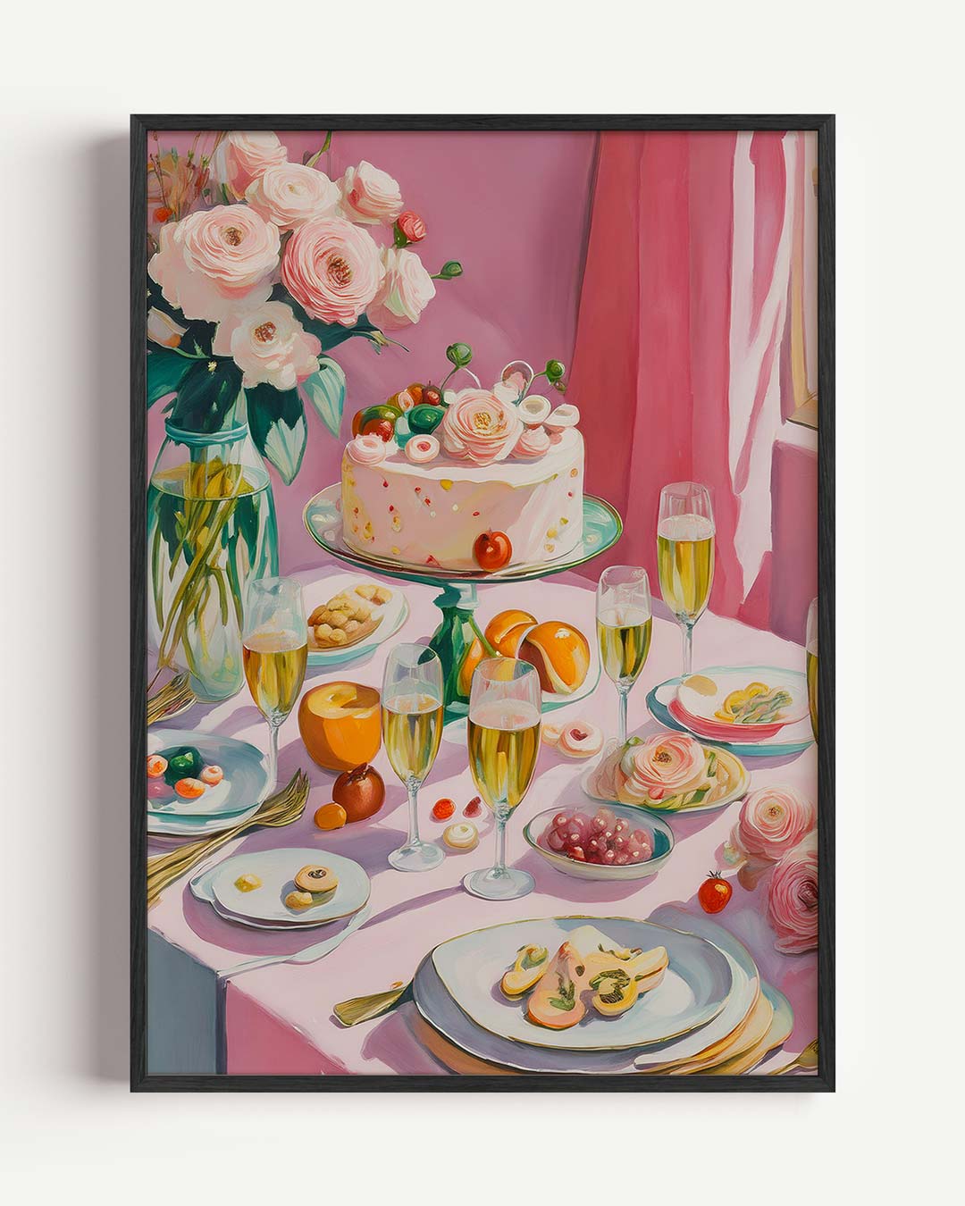 Romantische Tafelschikking Poster-WallArtistic