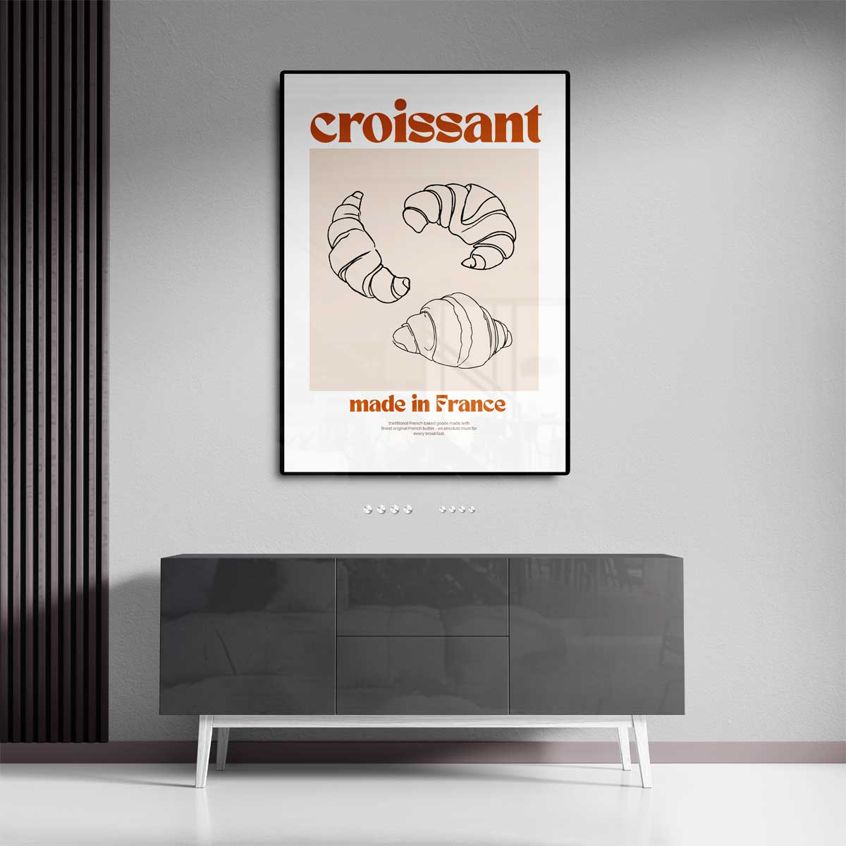 Vintage Franse Croissant Poster