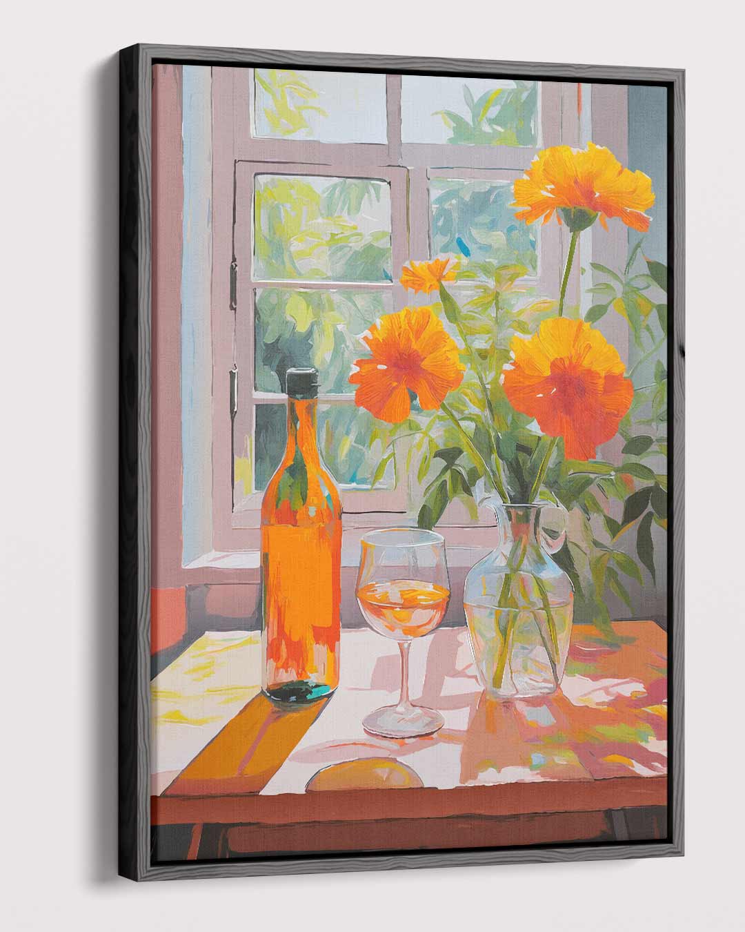 Zomerse Vensterbank Charme Kunstwerk-canvas-dibond-plexiglas-wanddecoratie-WallArtistic