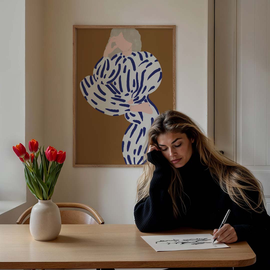 Stijlvolle Dame Abstract Poster-WallArtistic