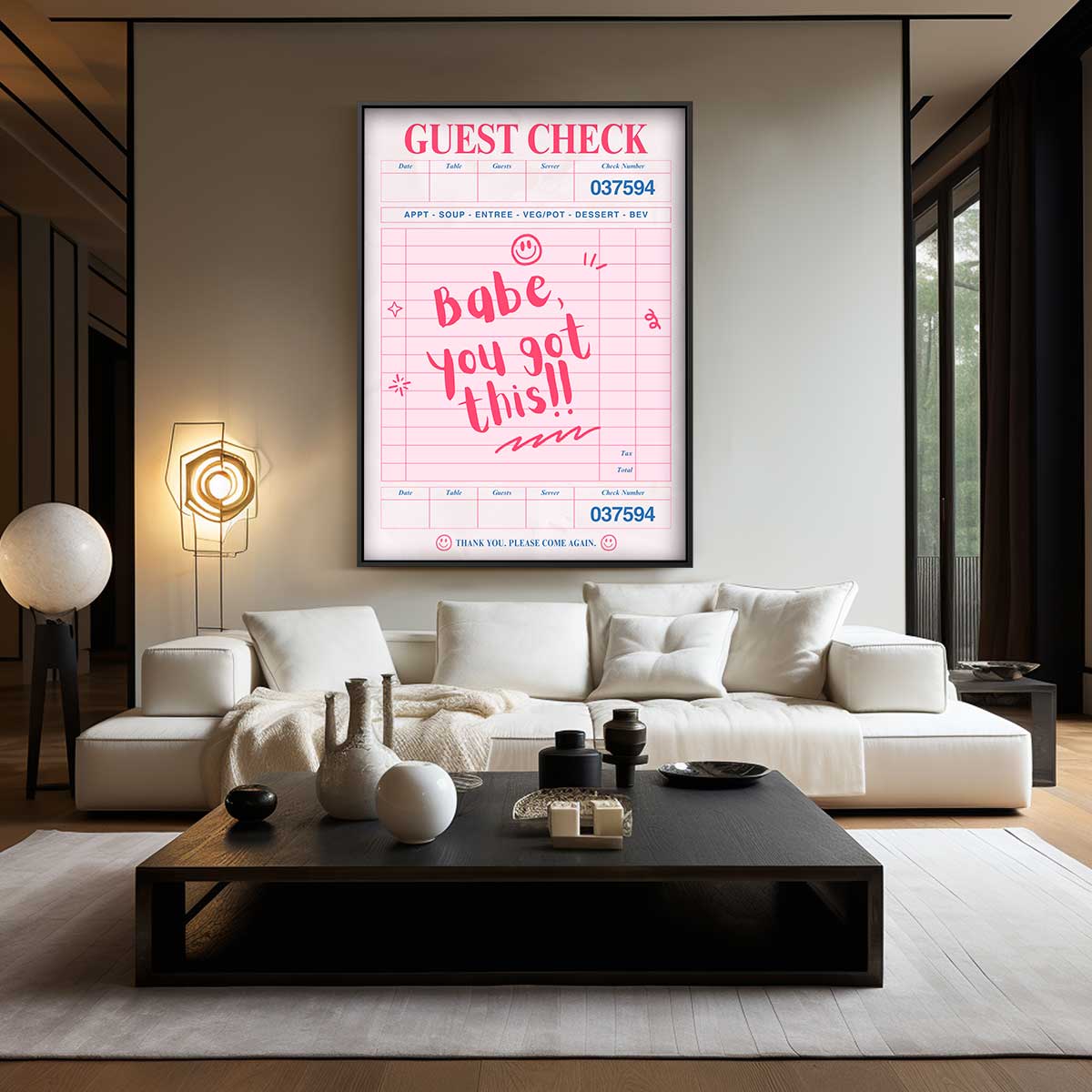 Motiverende Bon "Babe, You Got This Kunstwerk-canvas-dibond-plexiglas-wanddecoratie-WallArtistic