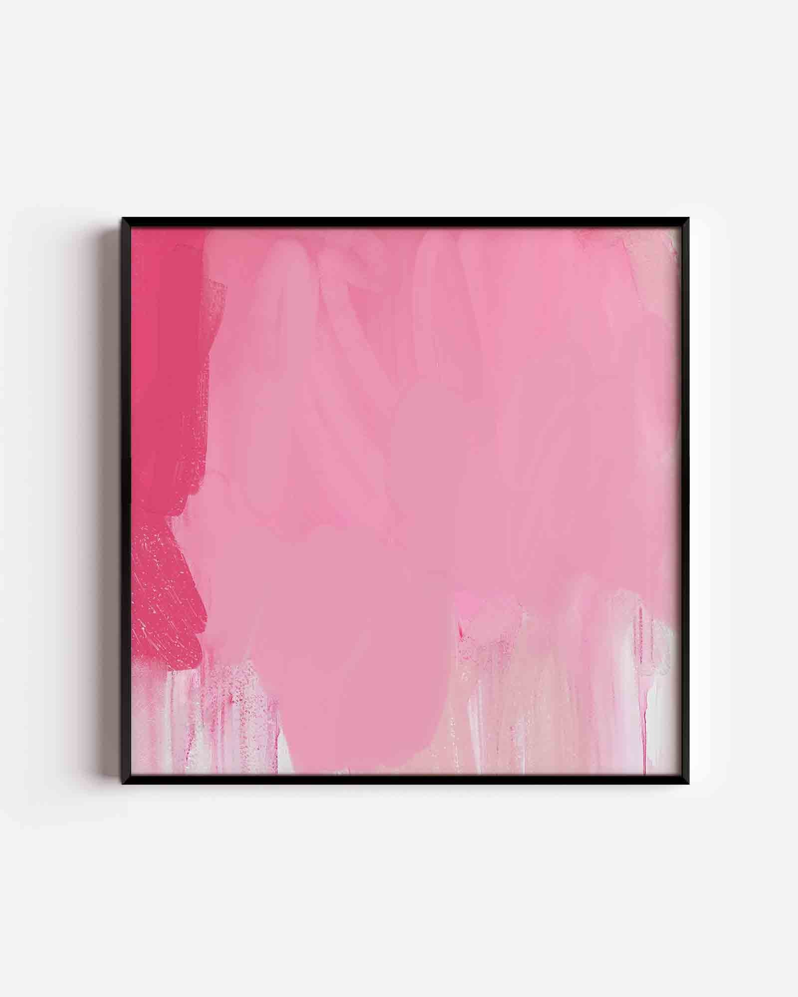 Roze abstracte vormen Poster