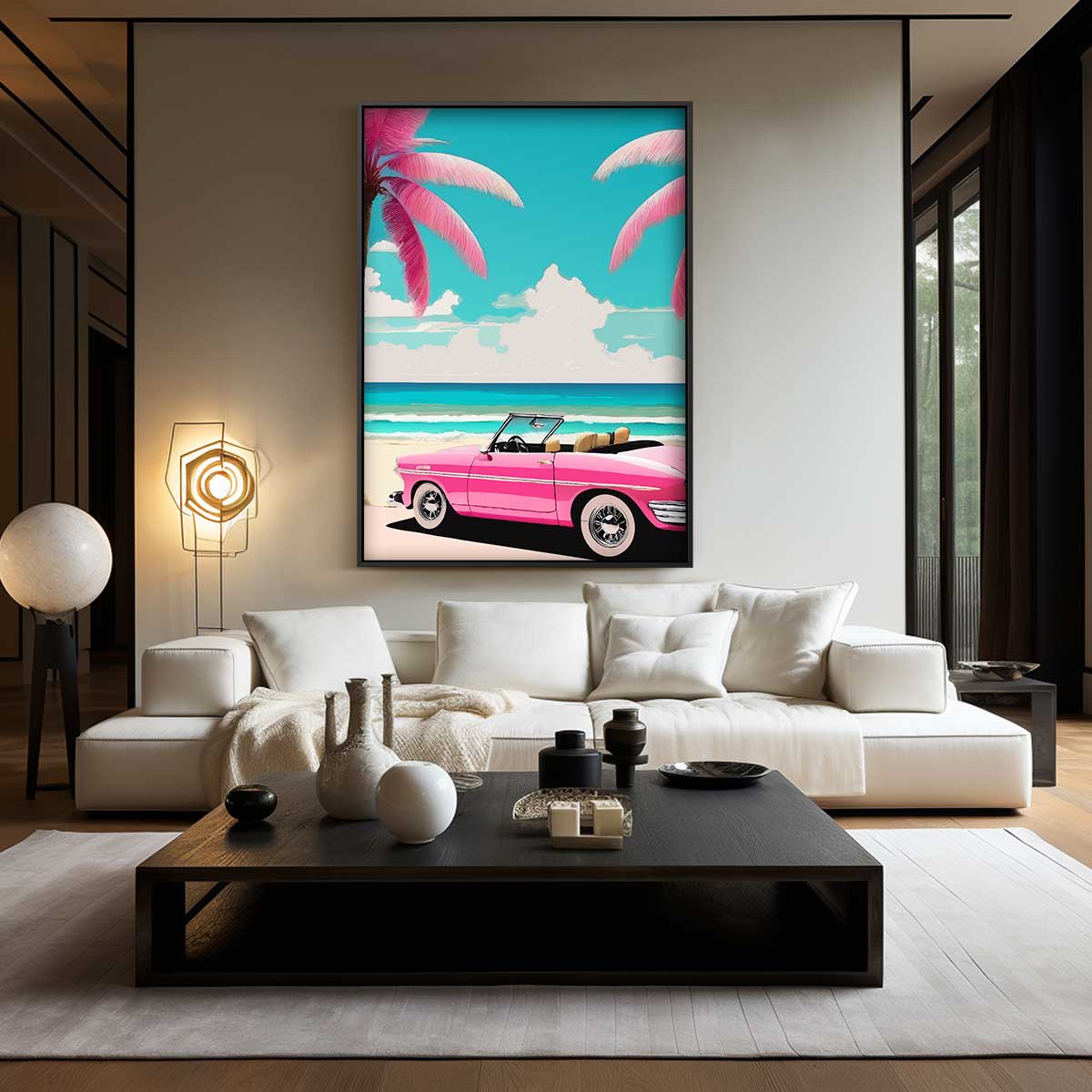 Retro Zomer Droom Kunstwerk-canvas-dibond-plexiglas-wanddecoratie-WallArtistic