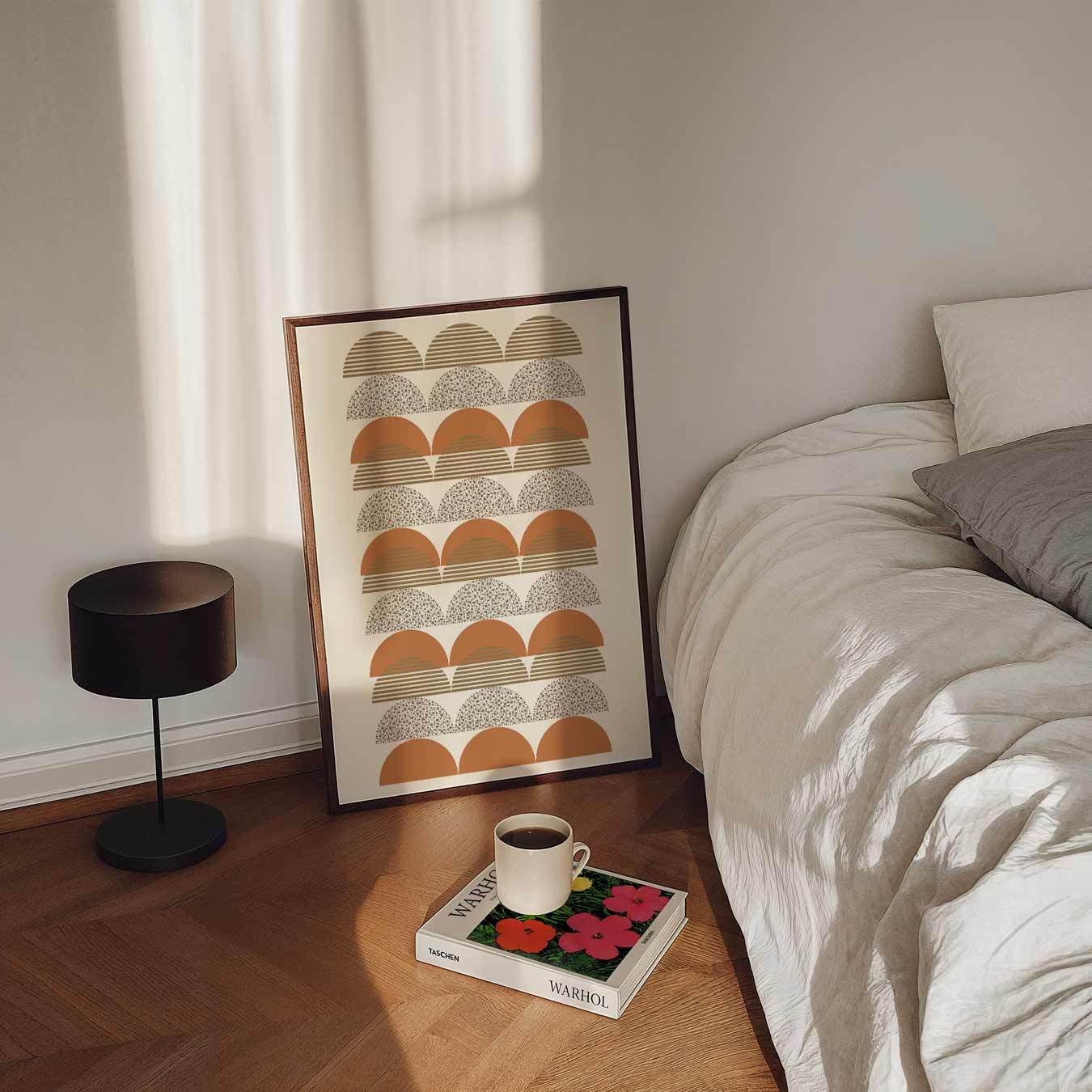 Retro Halve Cirkels Poster-WallArtistic