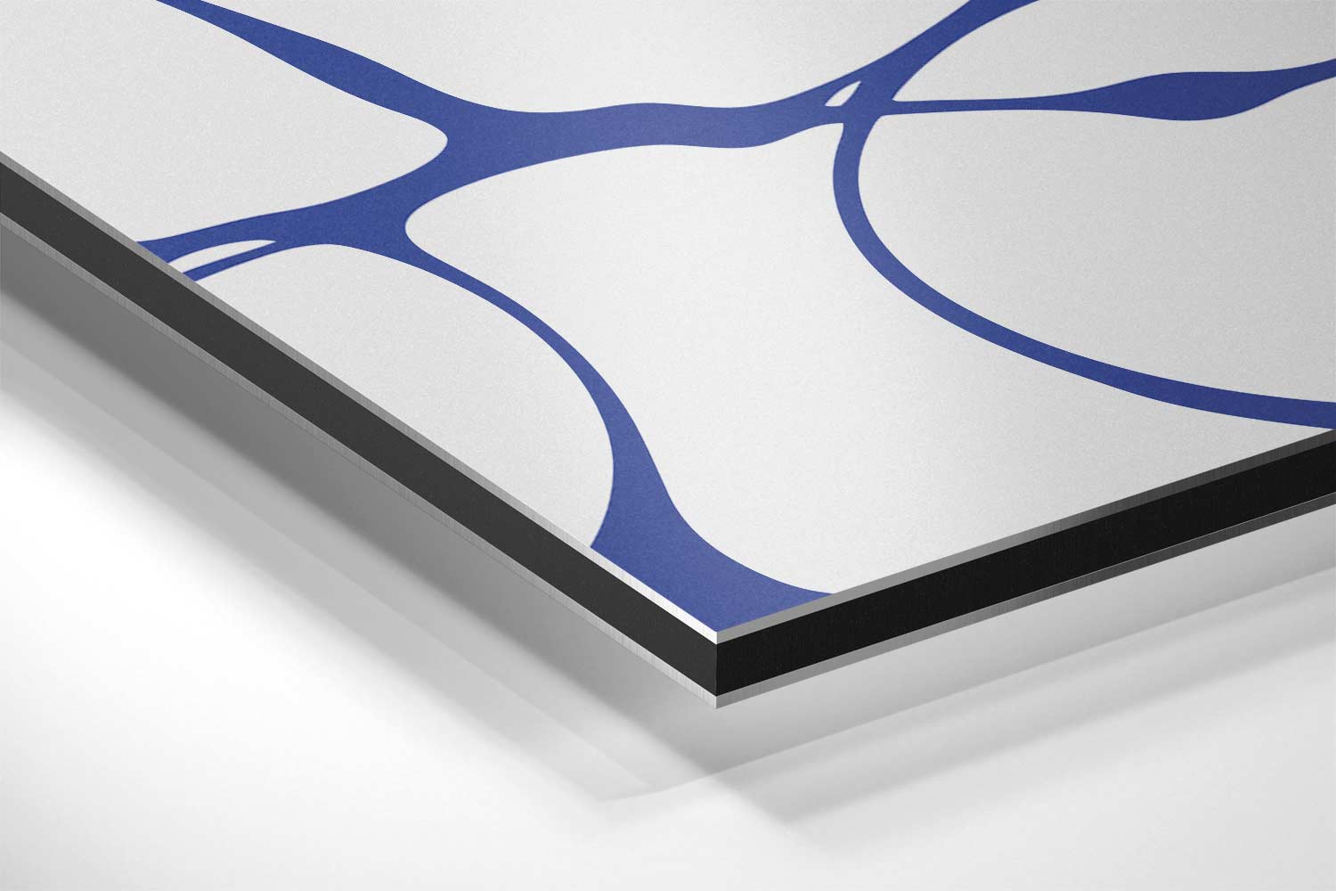 Organische Blauw-Witte Patronen Kunstwerk-canvas-dibond-plexiglas-wanddecoratie-WallArtistic