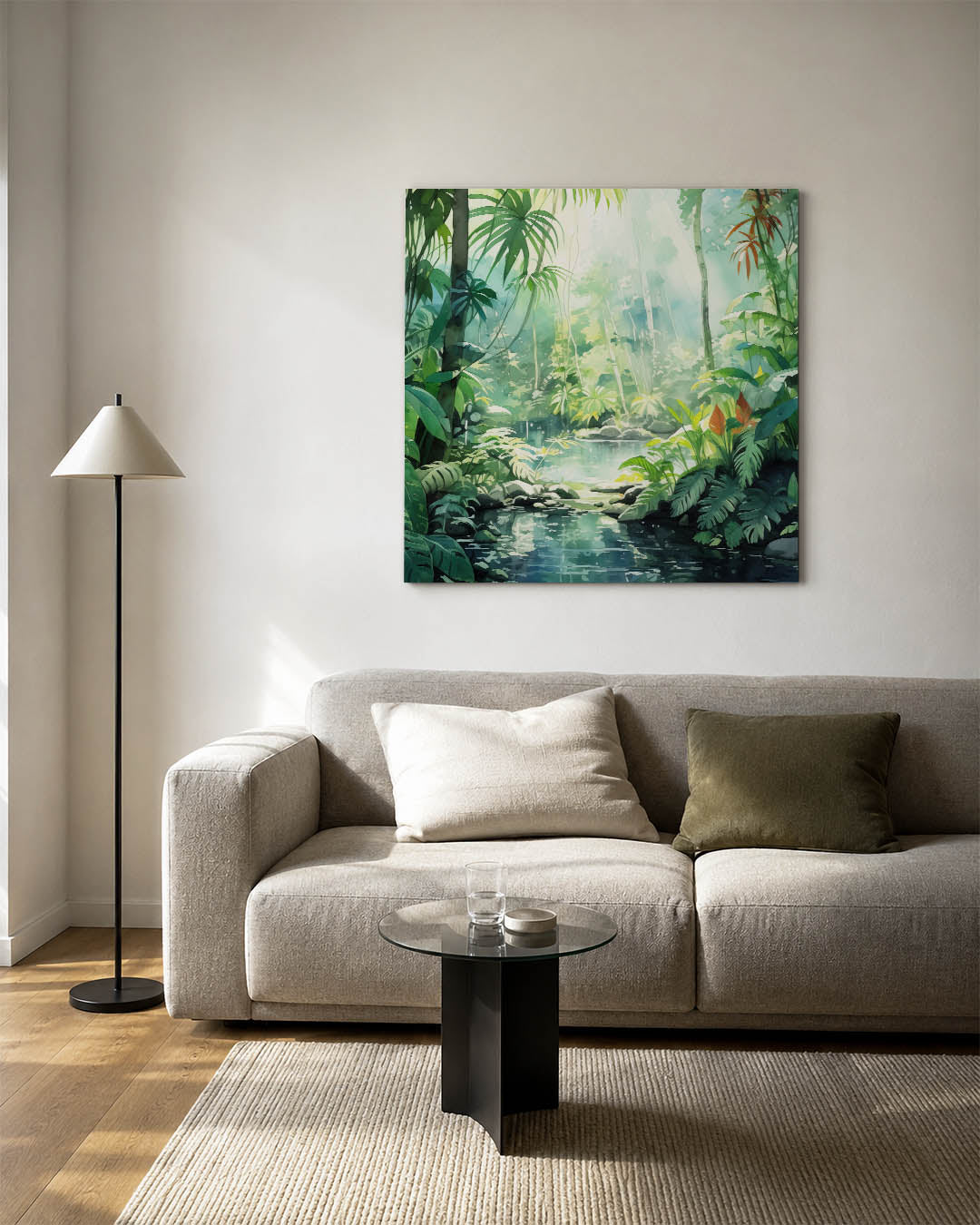 Lush groene oase Kunstwerk