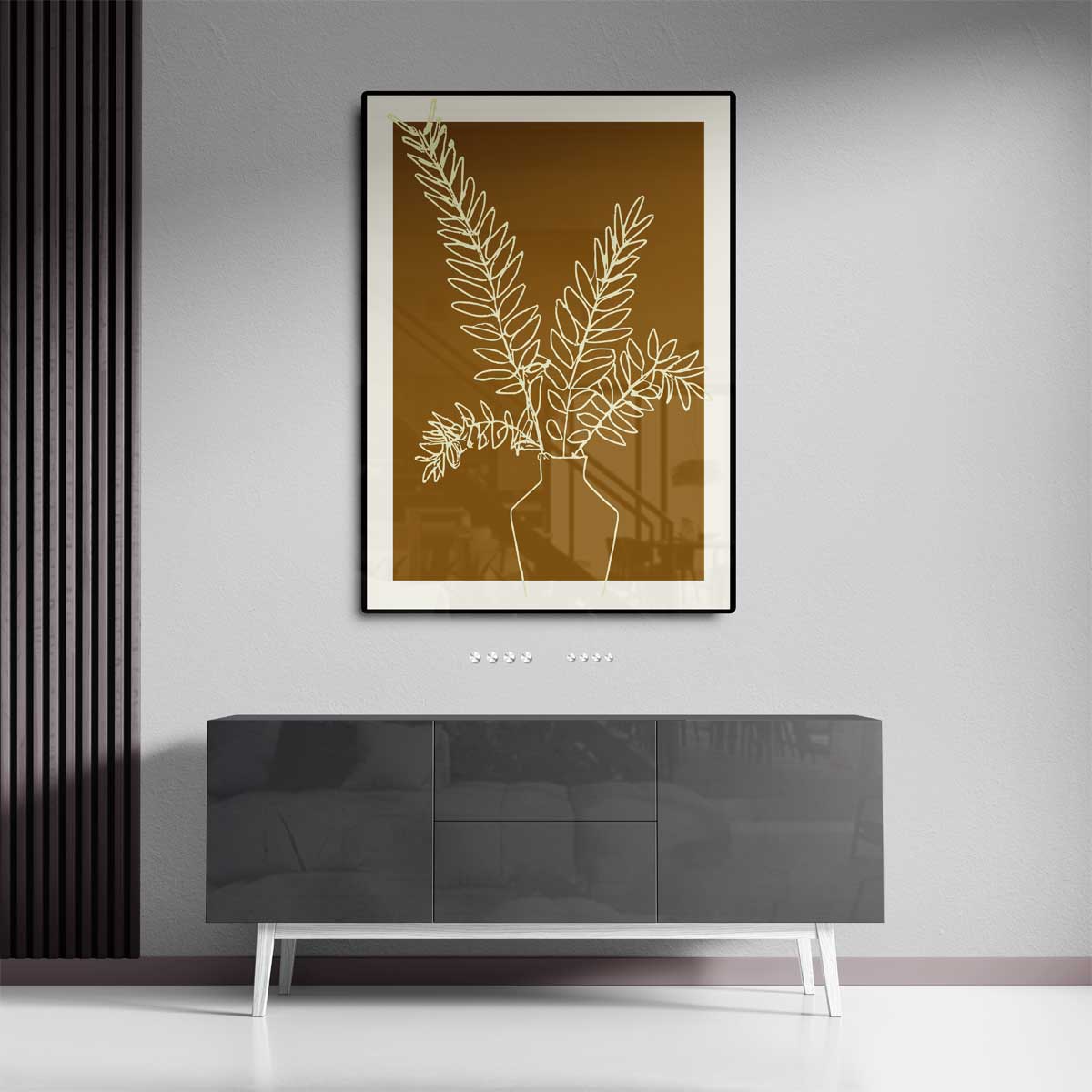 Minimalistische Botanische Illustratie Kunstwerk-canvas-dibond-plexiglas-wanddecoratie-WallArtistic