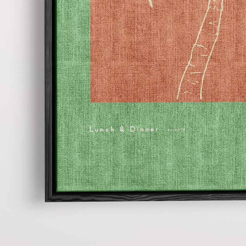Tropische Vibes Palm Illustratie Kunstwerk-canvas-dibond-plexiglas-wanddecoratie-WallArtistic