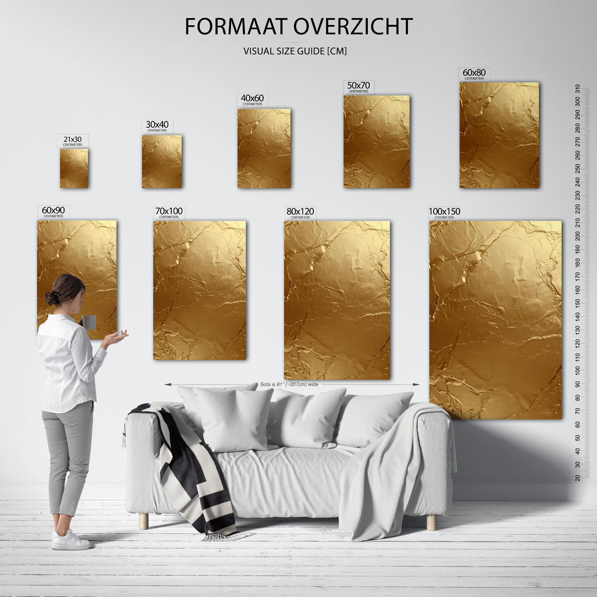 Gouden textuur Poster