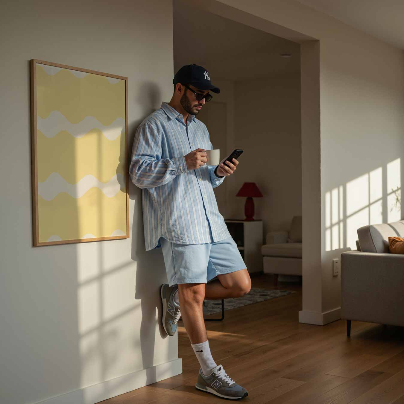 Zonnestraaltjes Golfjes Poster-WallArtistic