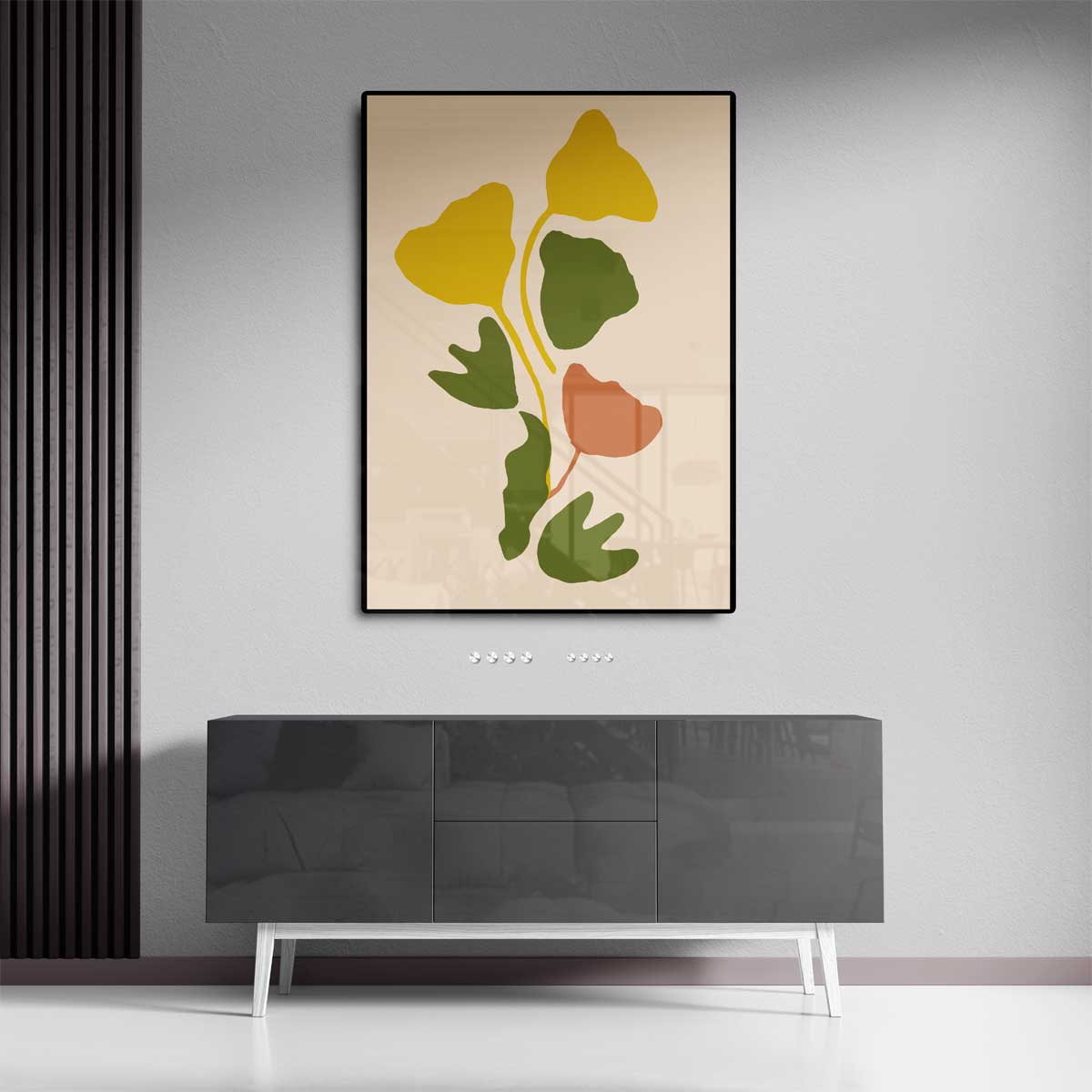 Organische Vibraties in Aardetinten Kunstwerk-canvas-dibond-plexiglas-wanddecoratie-WallArtistic