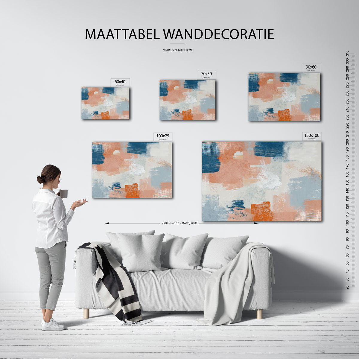 Kleurrijke vegen compositie Kunstwerk