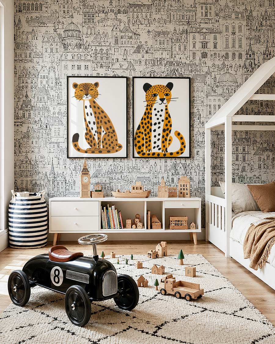 Vorm en vlekken Posterset