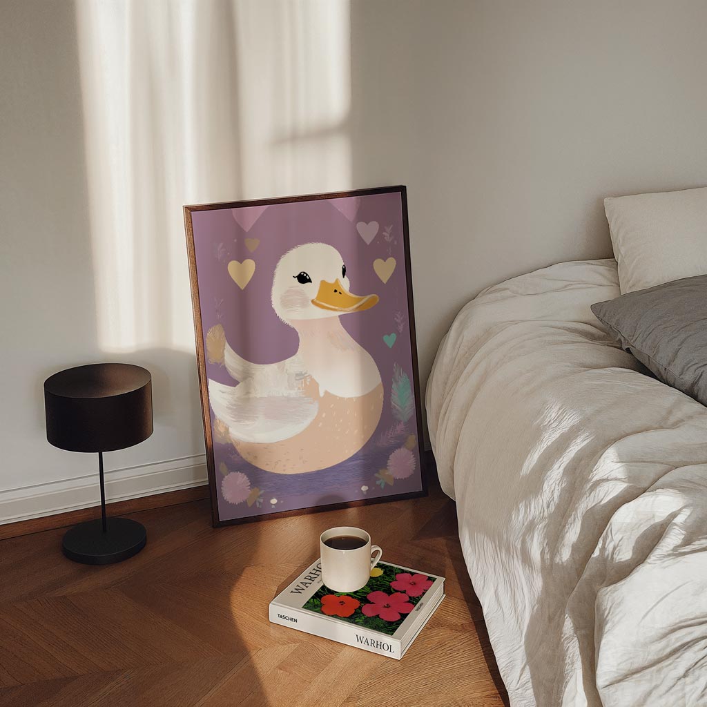 Schattige Eend Illustratie Poster