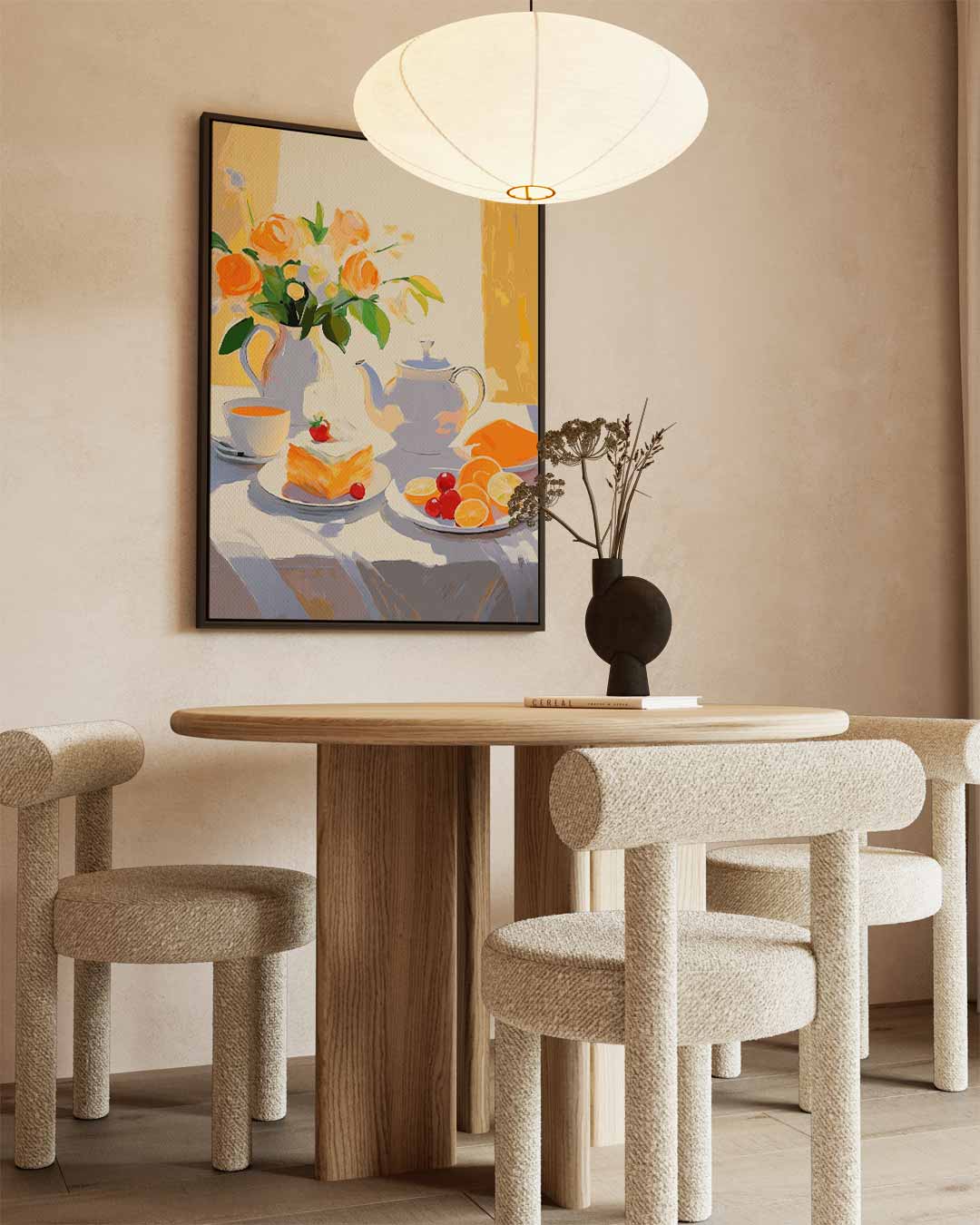 Zonnige Ontbijtstilleven Kunstwerk-canvas-dibond-plexiglas-wanddecoratie-WallArtistic