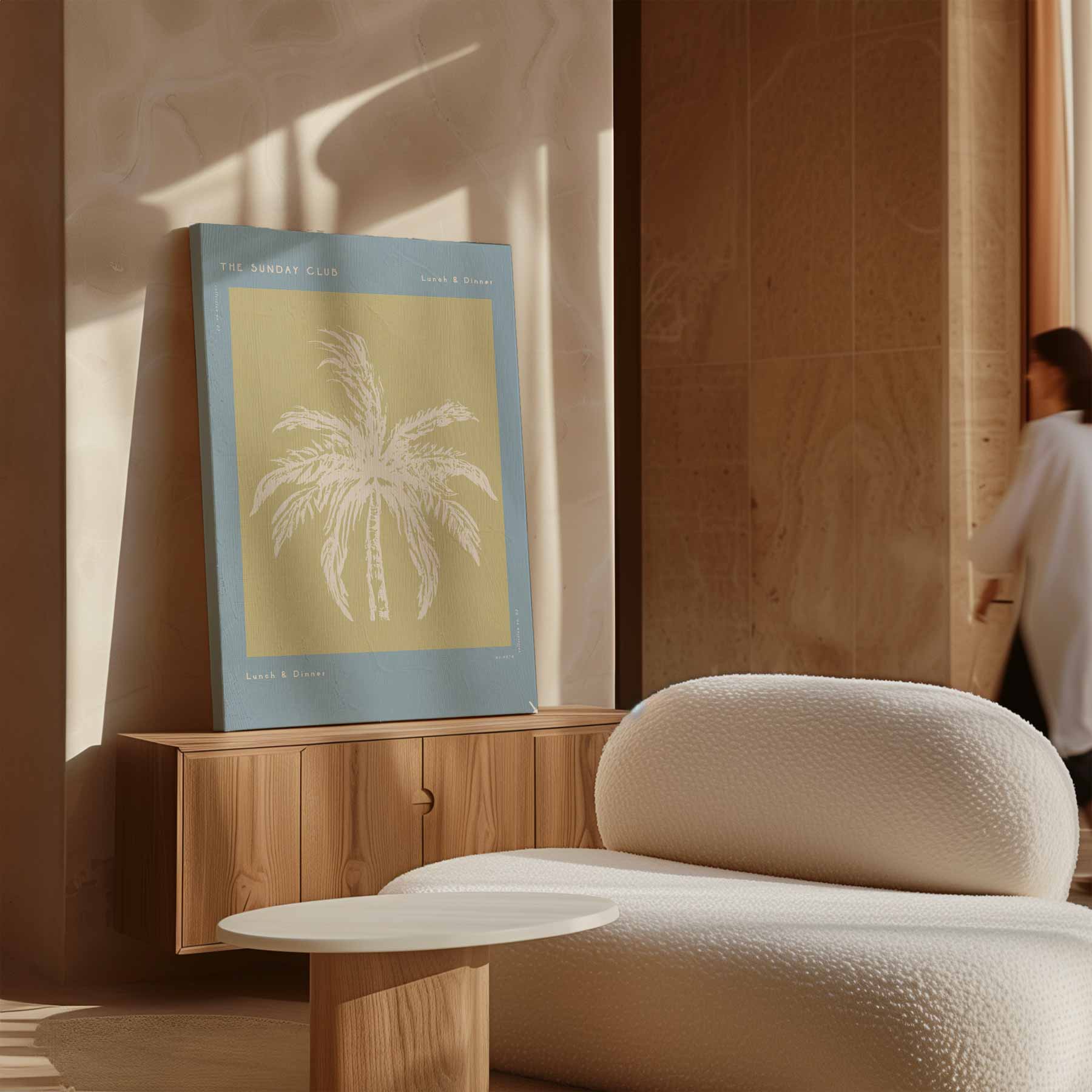 Tropische Palmboom Kunstprint Kunstwerk-canvas-dibond-plexiglas-wanddecoratie-WallArtistic