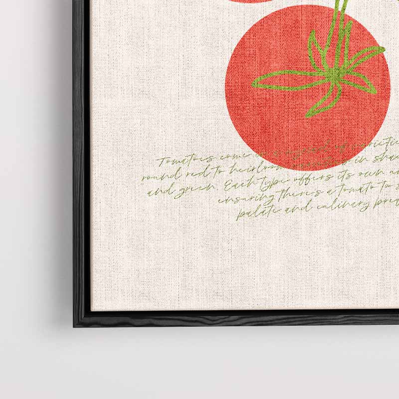 Tomaat Illustratie Kunstwerk-canvas-dibond-plexiglas-wanddecoratie-WallArtistic