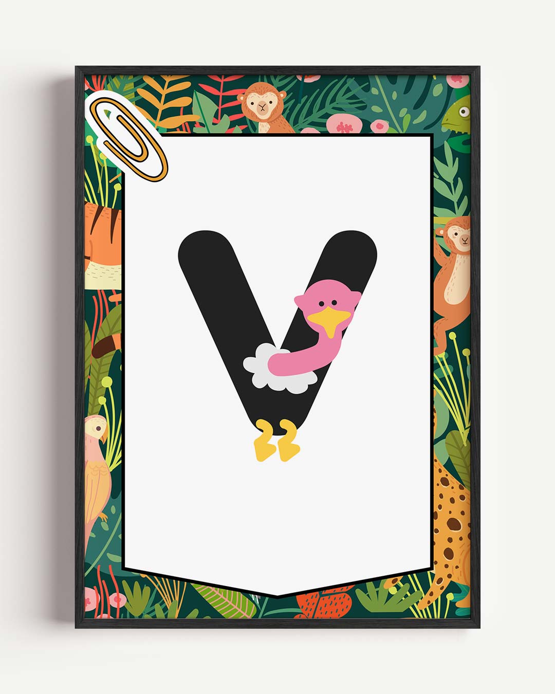 Speelse Alfabetposter met Safari Thema Poster