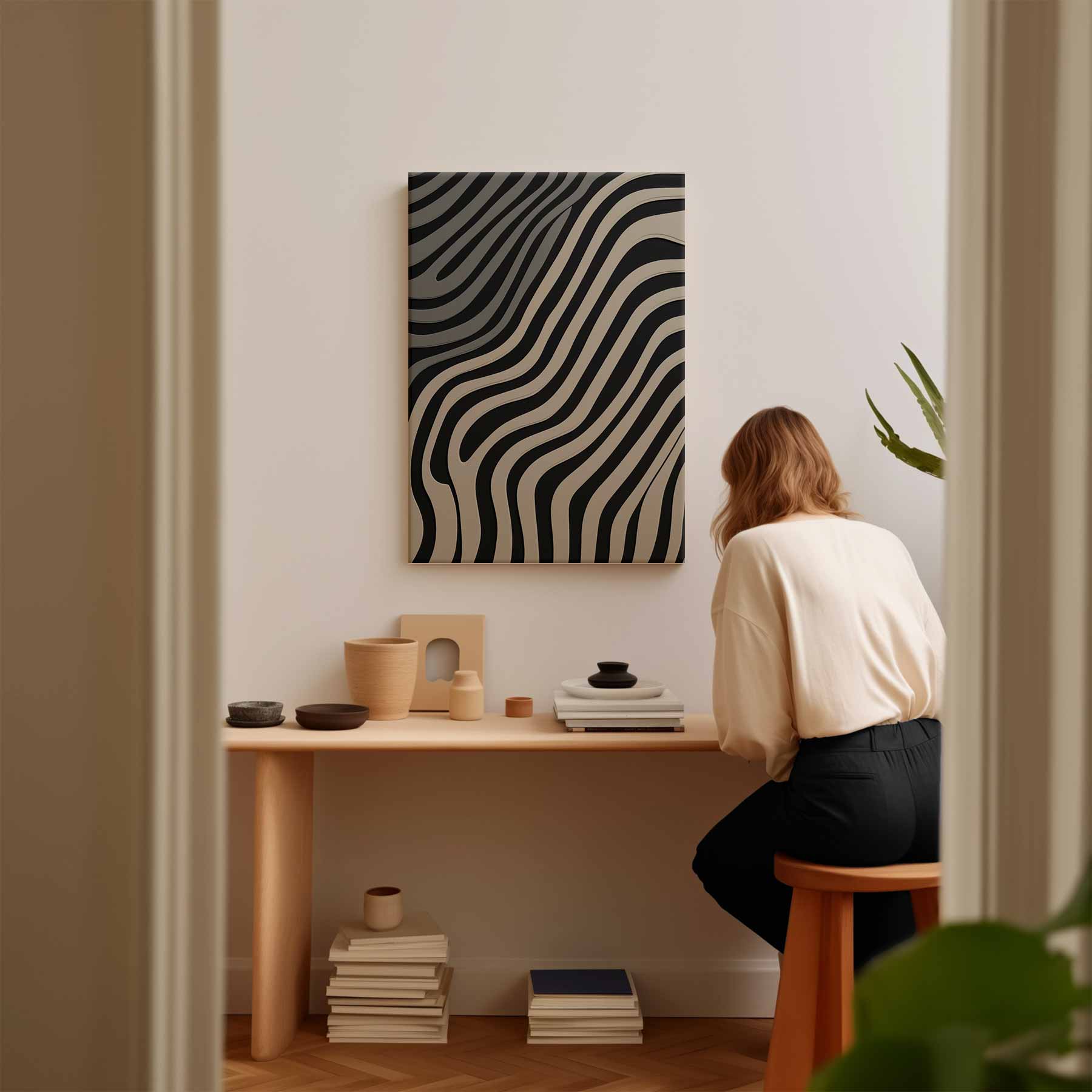 Golvend Ritme Wandkunst Kunstwerk-canvas-dibond-plexiglas-wanddecoratie-WallArtistic