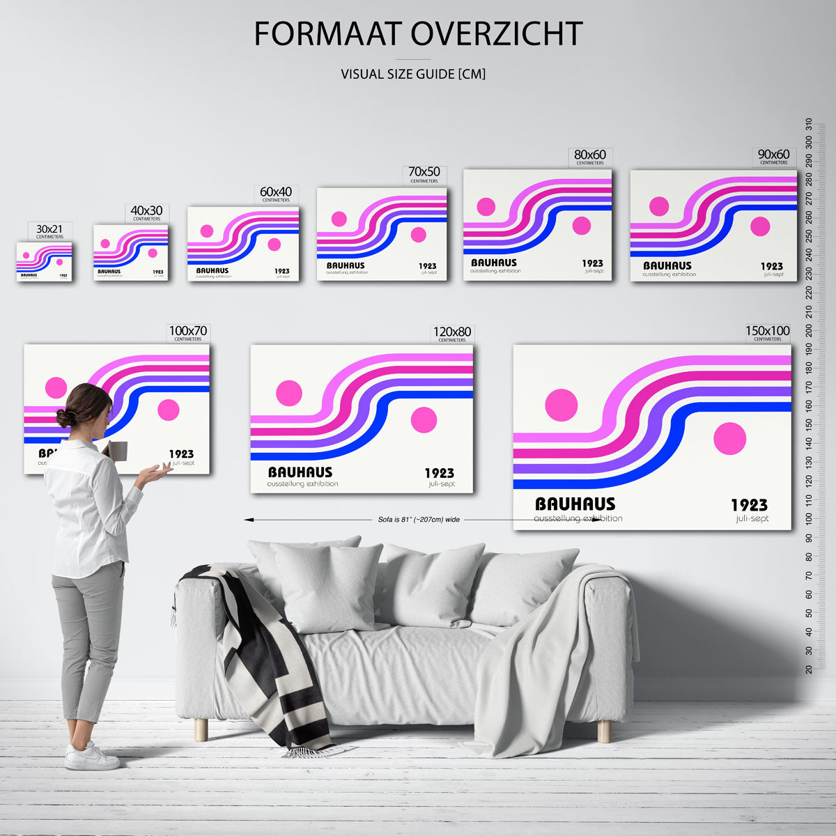 Kleurrijke lijnen Poster