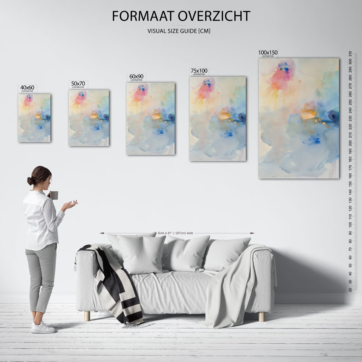 Kleurrijke vervaging Kunstwerk