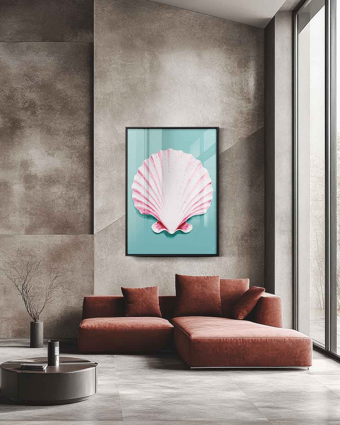 Schelp op Zee Kunstwerk-canvas-dibond-plexiglas-wanddecoratie-WallArtistic