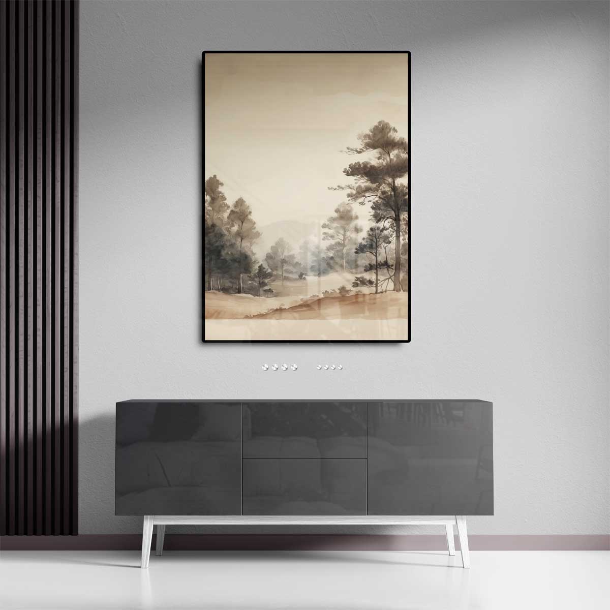 Mystieke Boslandschap Kunstwerk-canvas-dibond-plexiglas-wanddecoratie-WallArtistic