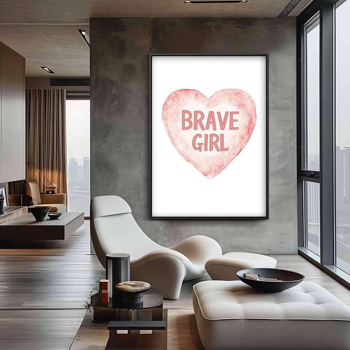 Brave Girl Hartkunst Kunstwerk-canvas-dibond-plexiglas-wanddecoratie-WallArtistic
