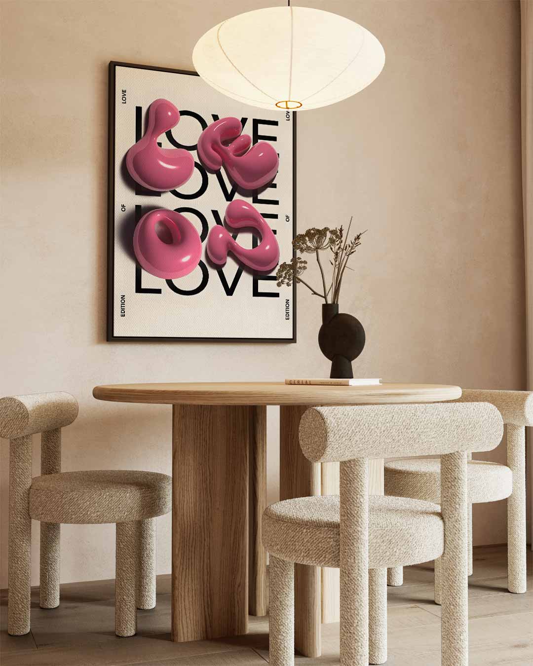 Liefde in Vormen Kunstwerk-canvas-dibond-plexiglas-wanddecoratie-WallArtistic